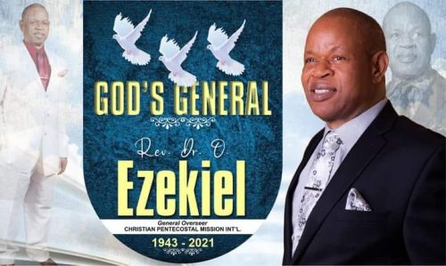 REV EZEKIEL GOES TO GLORY