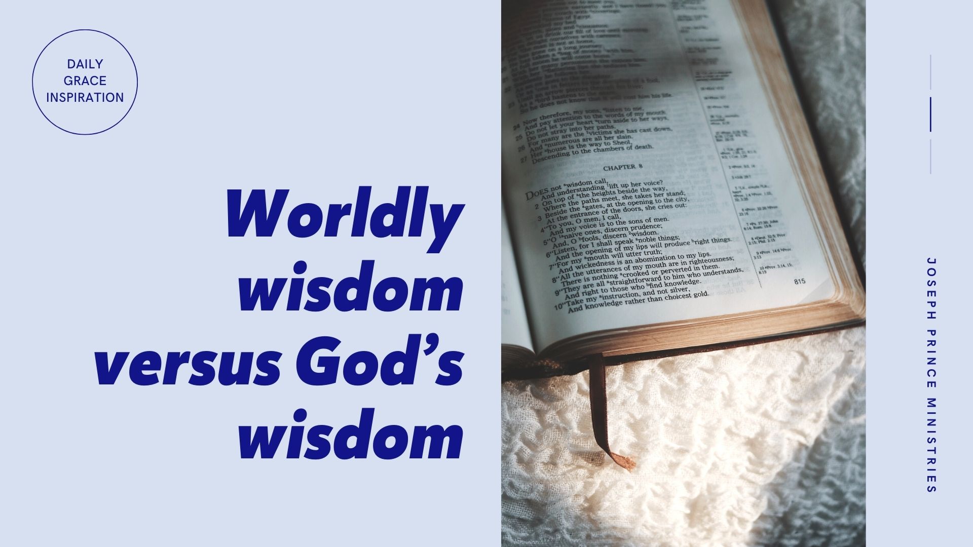 You are currently viewing Worldly Wisdom Versus God’s Wisdom