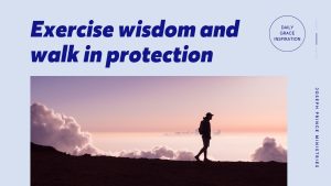 Read more about the article Exercise Wisdom and Walk in Protection